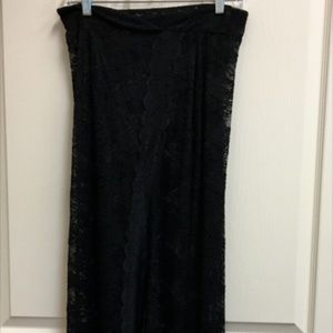 Long lace skirt to wear over leggings